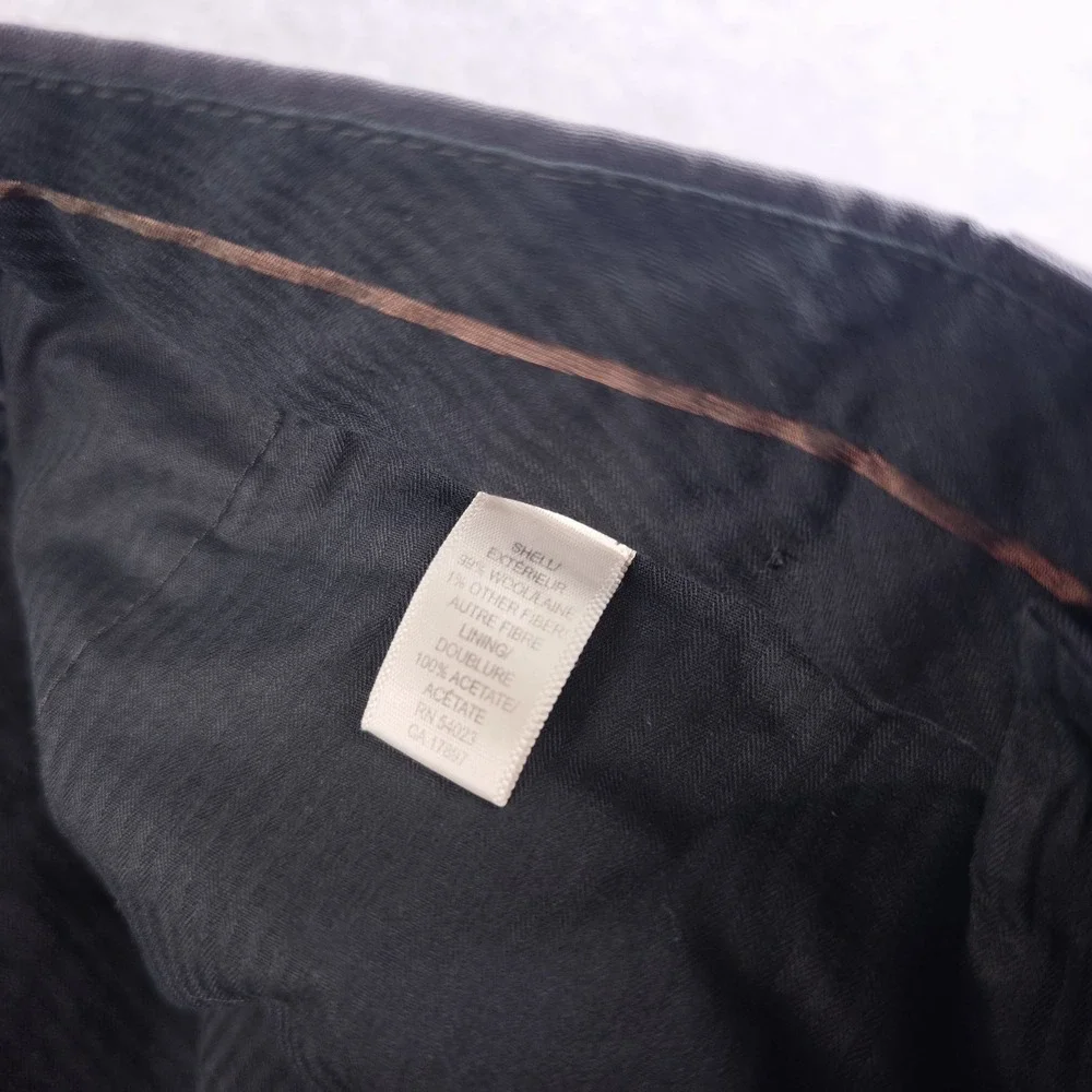 Banana Republic Dress Pants Mens 36x34 Modern Blue Pinstripe Wool Blend Flat